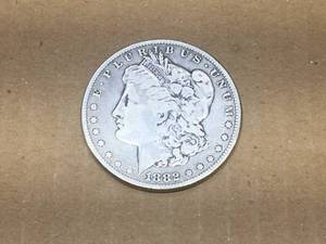 lot 212 image: 1882 U.S. Morgan Silver Dollar - VF 20