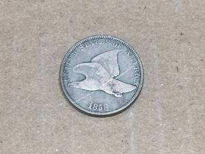 lot 221 image: 1858 U.S. Flying Eagle Cent - GF 4