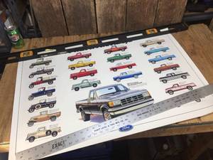 lot 239 image: 70 Yrs of Ford Pickups Commemorative Poster