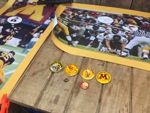 lot 247 image: Vintage MN Gophers Football Posters - Homecoming Pins