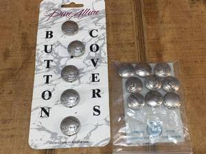 lot 275 image: Vintage Sterling & Buffalo Nickel Button Covers