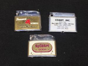 lot 277 image: Advertiser Lighters - BowlingNU GRAPE Soda