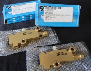 PAIR OF NEW  BRASS BRAKE COMBO PROPORTING VALVE REPLACEMENTS