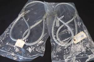 PAIR OF 2 TON WIRE ROPE ASSEMBLYS