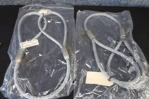 PAIR OF 2 TON WIRE ROPE ASSEMBLYS