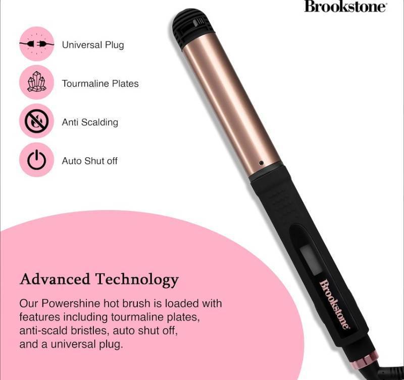 lot 835 image: Brookstone Powershine Pro 2 in 1 Styler - Professional Straightener and Curling Iron for All Hair Types