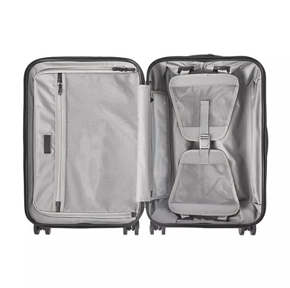 lot 245 image: NEW Members Mark Hardside Carry-on Pro Spinner Suitcase With USB - BLUE
