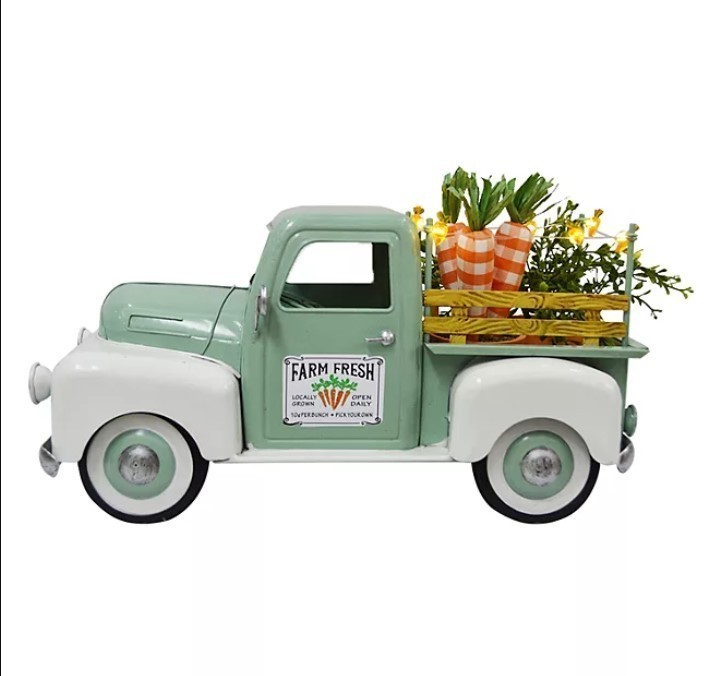 lot 142 image: NEW Members Mark Pre-Lit Vintage Spring Truck Green