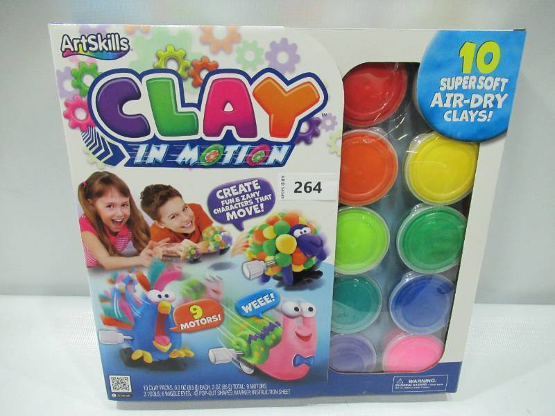 lot 264 image: NEW ArtSkills Clay in Motion with Air Dry Clay and Modeling Clay Tools