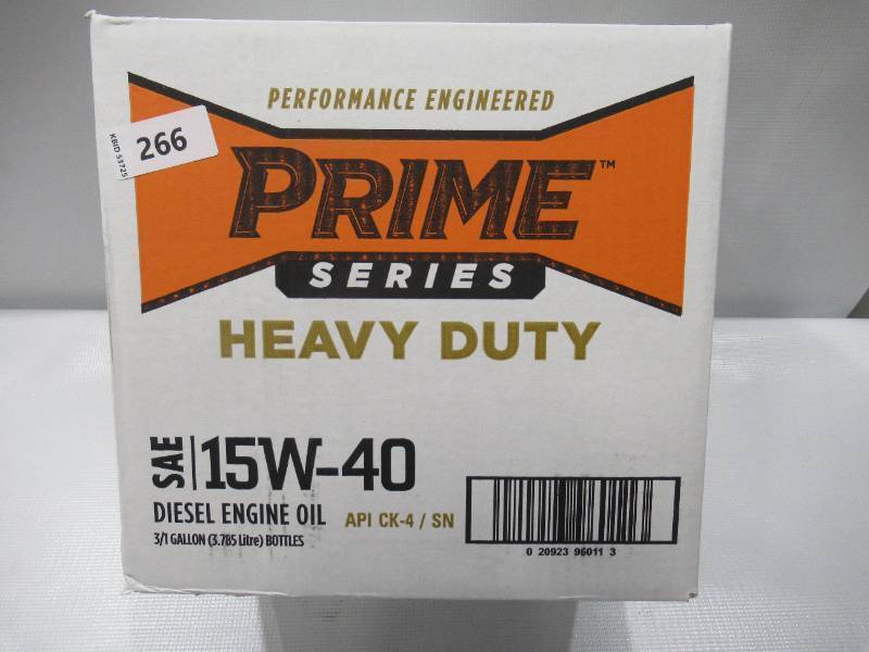 lot 266 image: NEW Prime Series Heavy Duty Diesel Engine Oil SAE 15W-40 (1 Gallon, 3 Pack)
