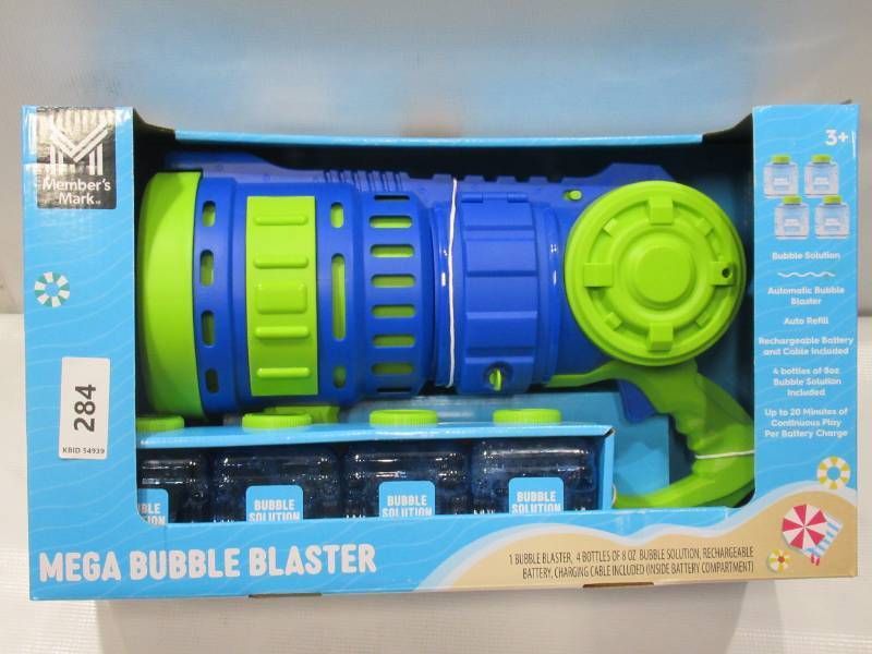 lot 284 image: NEW Members Mark Electric Mega Bubble Blaster with Bubble Solution