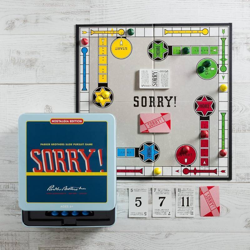 lot 300 image: NEW WS Game Company Sorry Nostalgia Edition Board Game in Collectible Tin