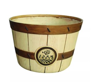 lot 276 image: NEW 2 Pack of Southern Patio 10.39 in. H X 16 in. W Resin Bushel Planters Brown