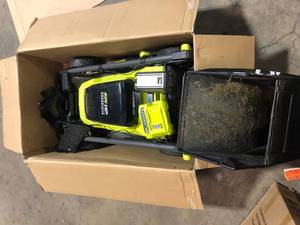 lot 2 image: RYOBI 40V HP Brushless 20 in. Cordless Electric Battery Multi-Blade Walk Behind Self-Propelled Mower - 8.0Ah Battery & Charger Customer Returns See Pictures