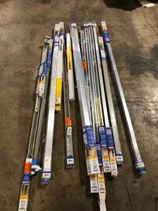 lot 14 image: Lot of Assorted Sliding Bypass Track and Hardware Set for 2 Bypass Doors and Pocket Door Track and Hardware Set Various Models and Conditions  Customer Returns See Pictures