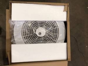 lot 24 image: TOZING 19.7 in. Smart Indoor White Low Profile RGB Alexa Google Assistant Flush Mount Ceiling Fan Light with LED with Remote    Customer Returns See Pictures