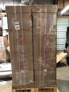 lot 51 image: Husky 9-Piece Regular Duty Welded Steel Garage Storage System in Black (133 in. W x 75 in. H x 19.6 in. D) Customer Returns See Pictures