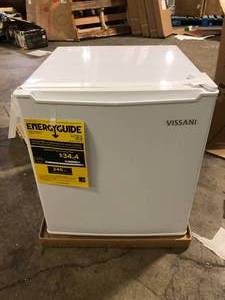 lot 21 image: Vissani White Mini Fridge  Customer Returns See Pictures