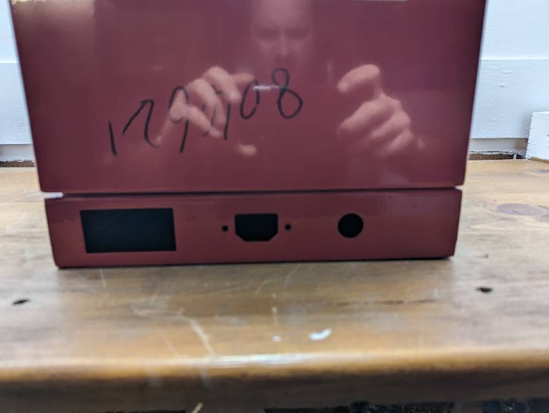 lot 83 image: Lockable Metal Side Storage - Ready for wiring - HeatAir Vents on Side - Red