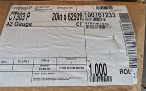 lot 46A image: SEALED AIR CRYOVAC CT303 SERIES SHRINK FILM - 42 GAUGE - 20 x 6250ft