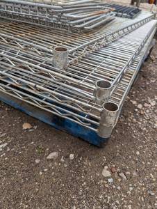 lot 55A image: Pallet of wire shelves - Various Sizes