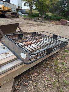 lot 56A image: Black Roof Top Carrier - Would make good Utility WagonStorage