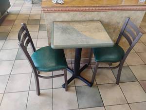COMMERCIAL RESTAURANT DINING TABLE AND CHAIRS SET