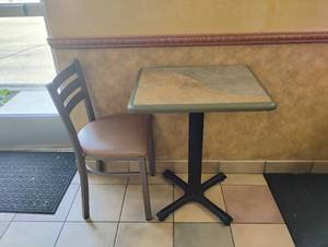COMMERCIAL RESTAURANT DINING TABLE AND CHAIR