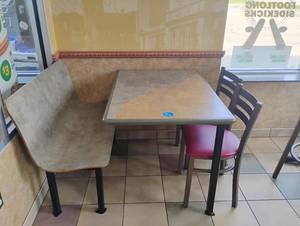 COMMERCIAL RESTAURANT DINING BOOTH WITH 2 CHAIRS SET
