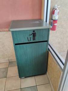 COMMERCIAL WOOD TRASH CAN HOLDER