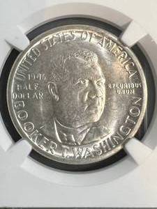 1946 US BOOKER T. WASHINGTON HALF DOLLAR NGC MS65