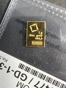 1 GRAM .999 PURE GOLD APMEX BAR