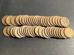 ROLL OF 50 US WHEAT CENTS ALL 1937-D