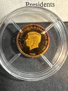 � GRAM .585 PURE GOLD PROOF KENNEDY