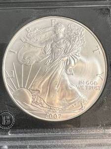 2007 AMERICAN SILVER EAGLE AUTHENTICATED BU