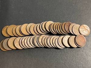 ROLL OF 50 US WHEAT CENTS ALL 1935-D
