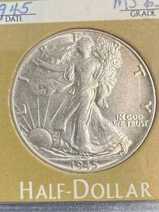 1945 US WALKING LIBERTY HALF DOLLAR MS63
