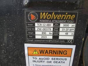 lot 3 image: Wolverine TCR-12-48H Trenching Attachment