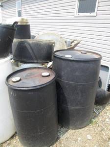 lot 33 image: Lot of Various Plastic Barrels and Containers