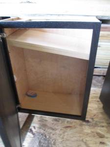 lot 51 image: Set of Black Corner Kitchen Cabinets