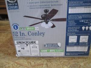 lot 65 image: Turn of the Century 52-Inch Conley Ceiling Fan with LED Light Kit