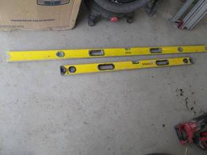 lot 154 image: Stanley Yellow Spirit Level Set - 48-inch and 24-inch