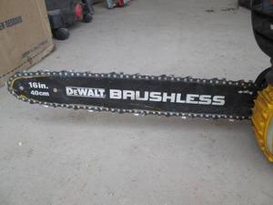 lot 161 image: DeWalt Brushless 16-in Chainsaw with Extra Chain