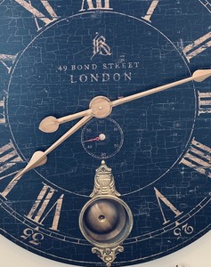 lot 23 image: Decorative Wall Clock by 49 Bond Street London