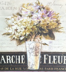 lot 25 image: Marche Fleurs Canvas Print