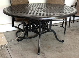 lot 7 image: Jenson Patio Table with Four Chairs