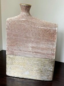 lot 146 image: Decorative Vase with Golden Faux Florals