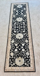 lot 45 image: Beautiful Carpet Runner Rich with Browns, Black and Creams Pattern