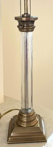 lot 166 image: Brass and Glass Based Stylish Table Lamp