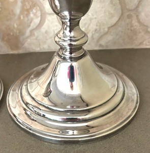 lot 170 image: Pair of Silver Plated Gorham Candle Holders